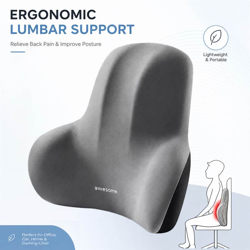 Gaming Chair Cushion - 1 Stuks Memory Foam Lumbaire Ondersteuningskussen,