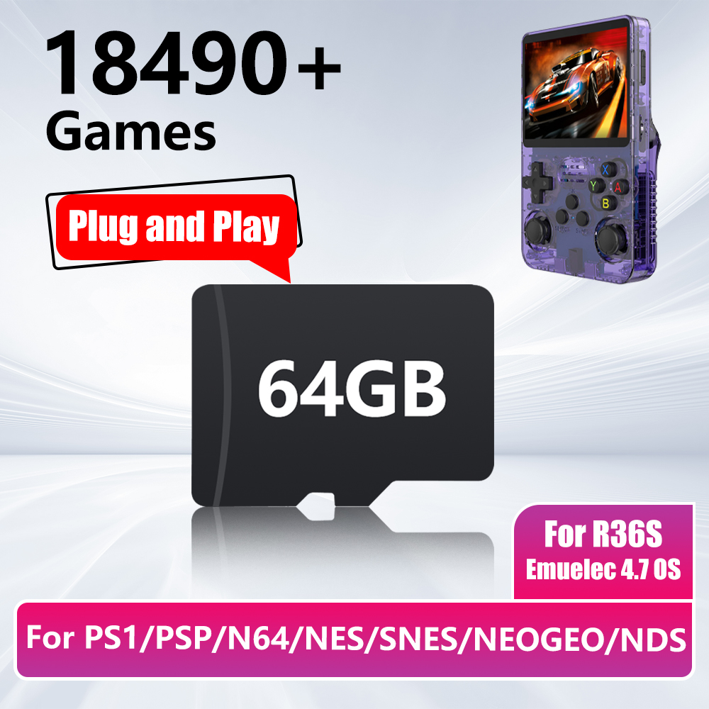 64GB Gamekaart voor R36S Game  - Gaming Console Emulator recensie en prijs