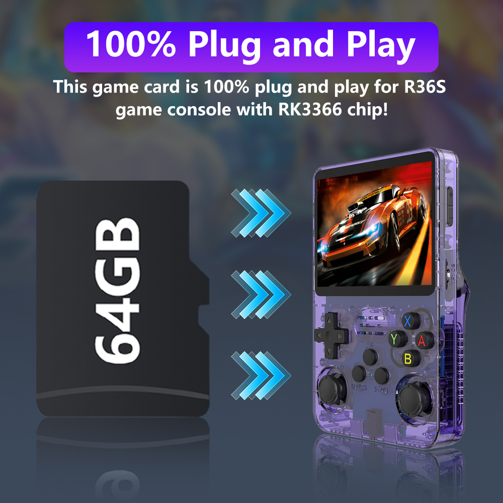 64GB Gamekaart voor R36S Game  - Gaming Console Emulator recensie en prijs
