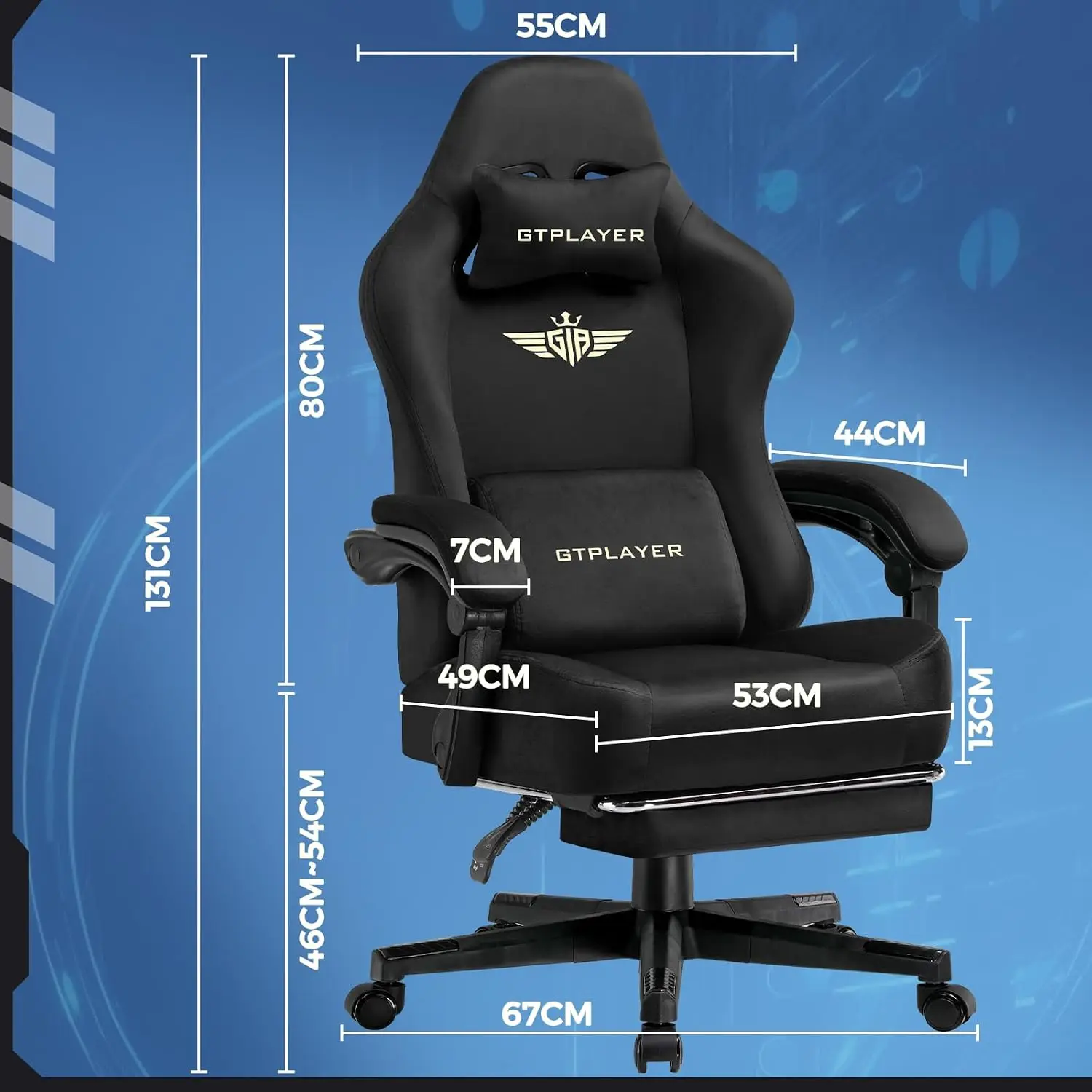 Grote en hoge gamingstoel van  - Gaming Chair Cushion recensie en prijs