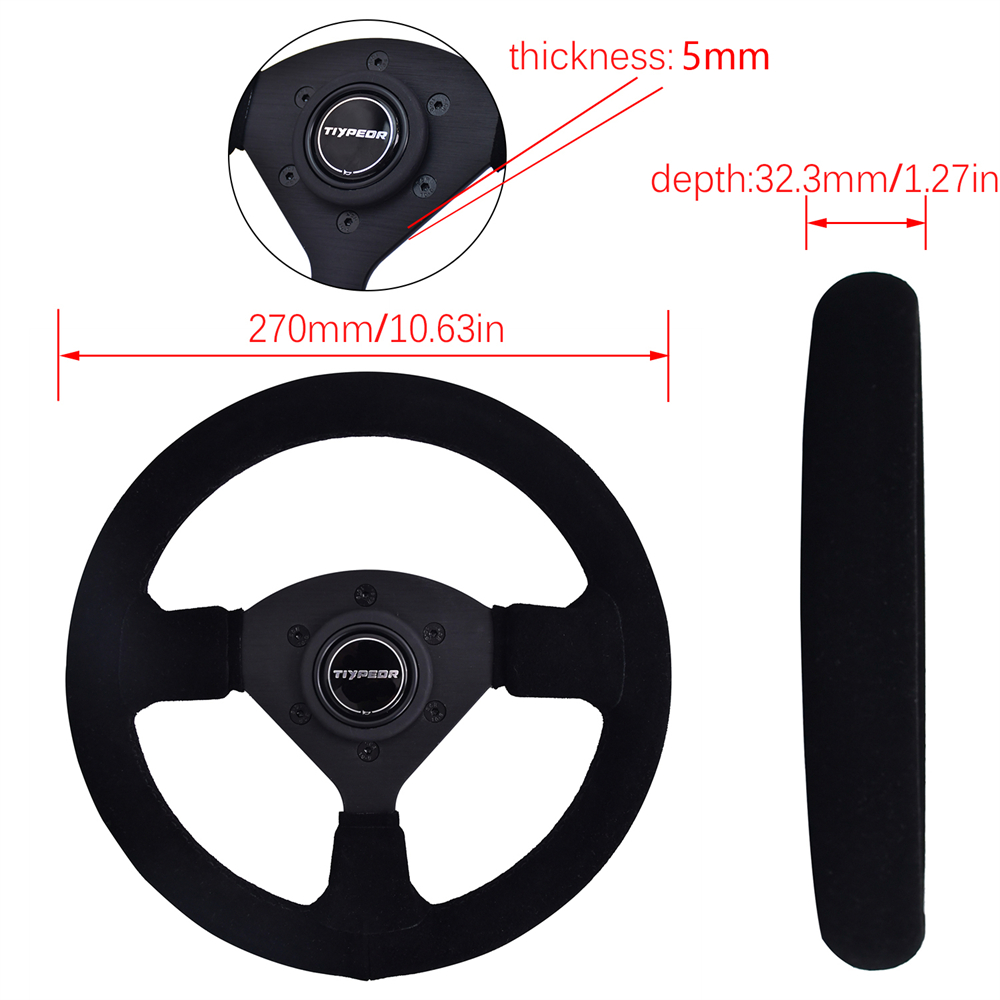 TIYPEOR 270mm 11 inch Klein Sp - Steering Wheel Gaming recensie en prijs