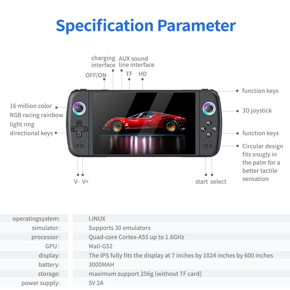 NIEUWE M27 7 Inch IPS Scherm H - Gaming Console Emulator recensie en prijs